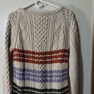 LL Bean signature fisherman sweater size small 100% cotton